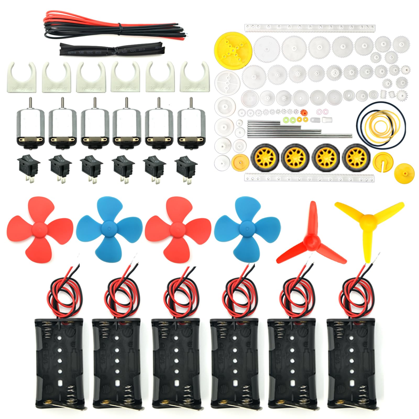 EUDAX six 3V 24000 RPM DC motors for DIY projects and experiments