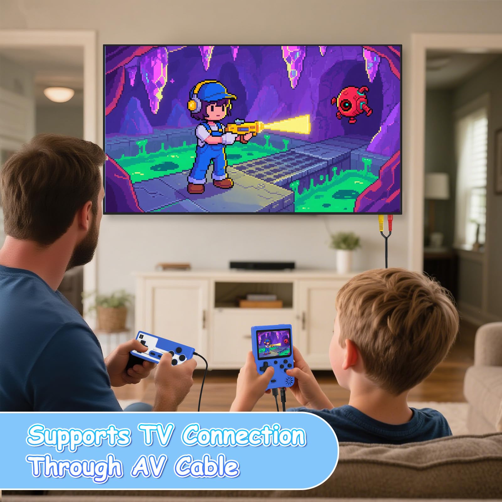 Euiyi Retro Gaming Console with 1200mAh battery delivers hours of play