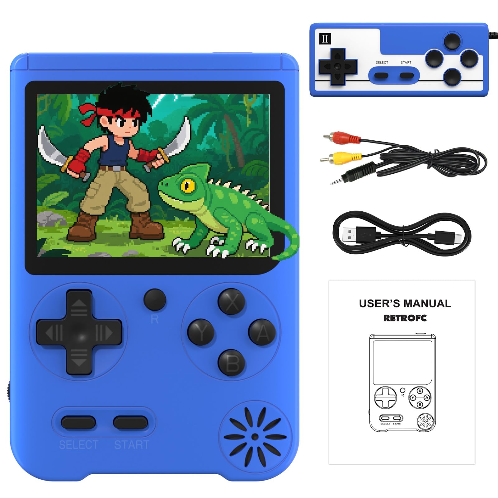 Euiyi Retro Gaming Console handheld with 500 built-in games for on-the-go fun