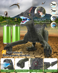 Eulogia RC dinosaur car spray and roar for immersive stories.