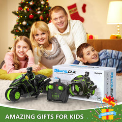 Eulogia RC motorcycle in gift-ready packaging, ideal for kids and family fun.