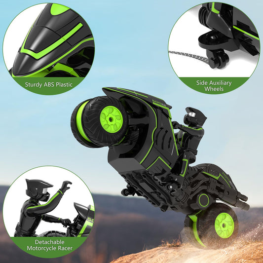 Eulogia RC motorcycle featuring a realistic rider figure for immersive pretend play.