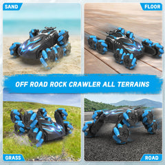 All-terrain wheels grip indoor and outdoor surfaces
