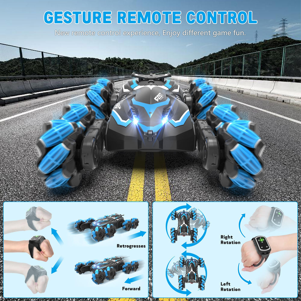 Eulogia RC car with exhaust jets and lights for sci-fi flair