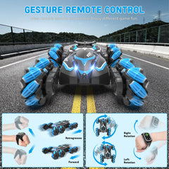 Eulogia RC car with exhaust jets and lights for sci-fi flair