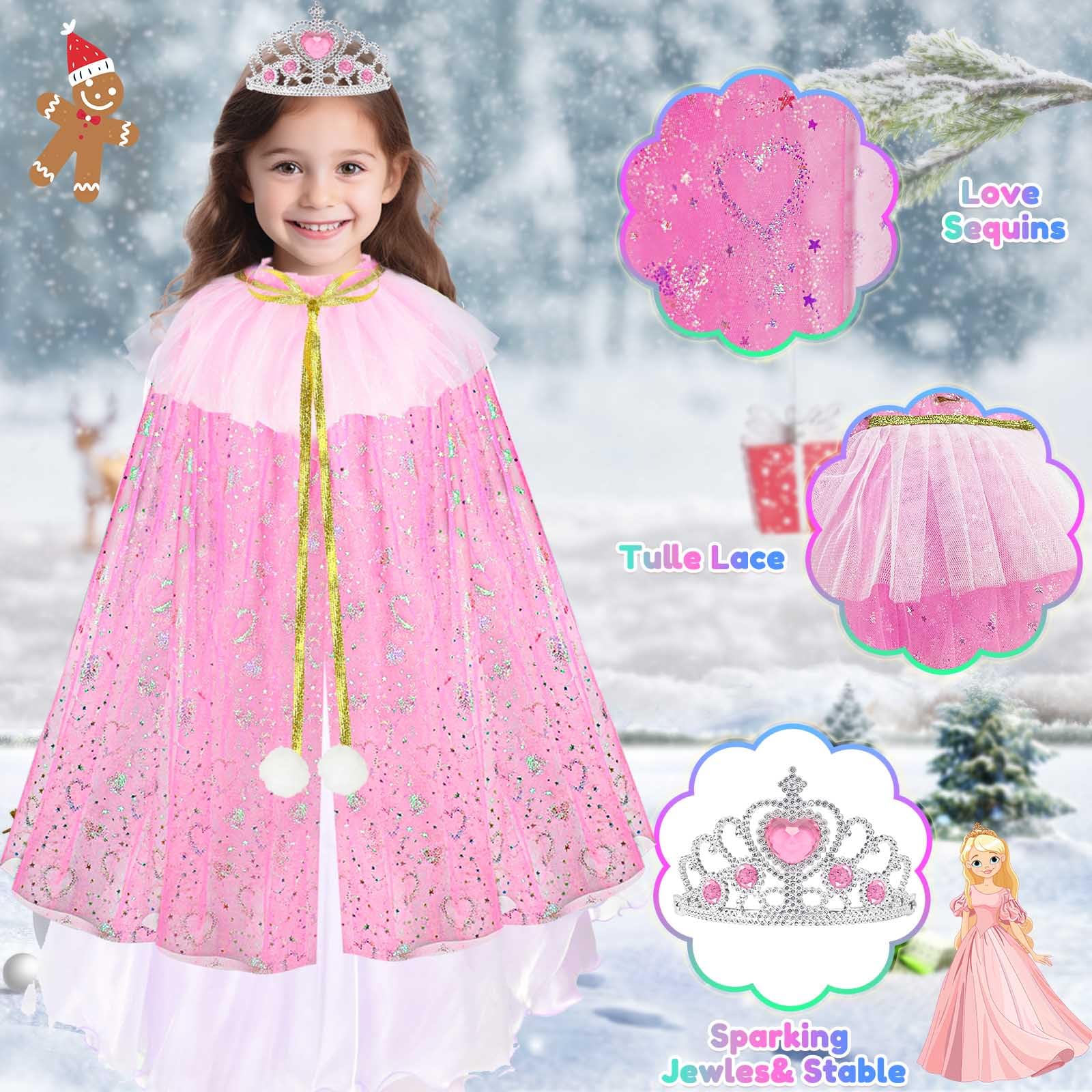 EULRGAUS mermaid cape sparks ocean-themed storytelling and play.