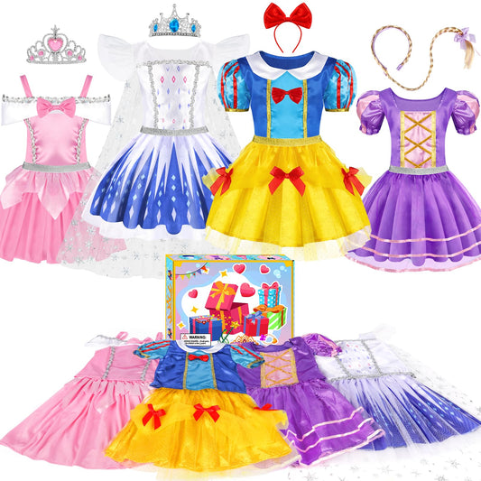 EULRGAUS princess dress in yellow theme for joyful twirls and imaginative play