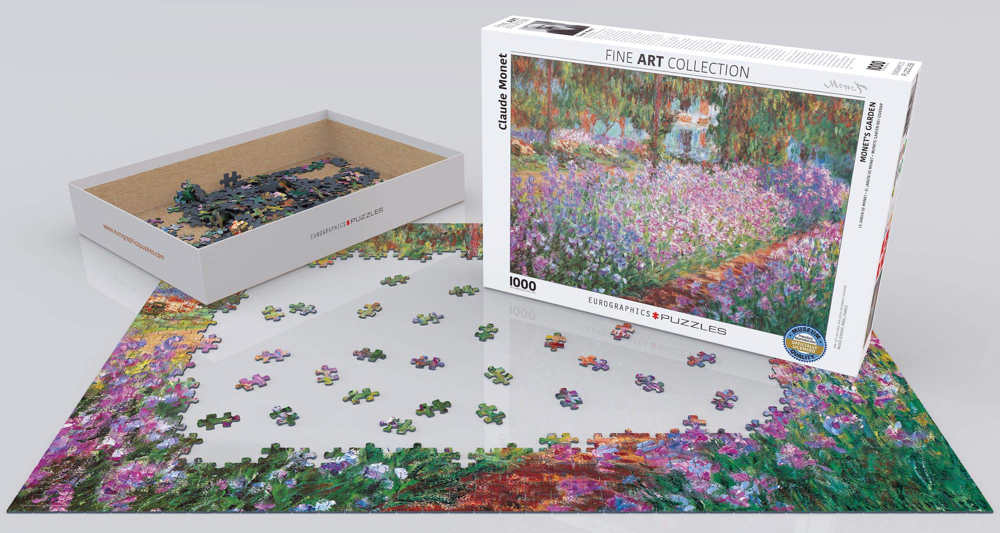 EuroGraphics The Artist's Garden Monet puzzle finished size helps you display a masterful scene.