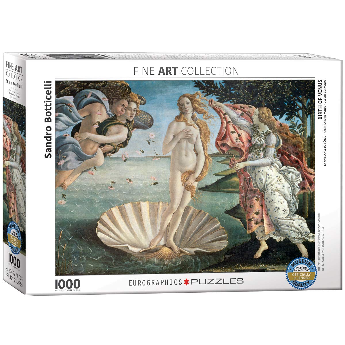 EuroGraphics Birth of Venus puzzle box; plan your session with clear contents.
