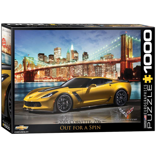 EuroGraphics Chevrolet Z06 puzzle cover showing dynamic design, ideal for focused, engaging puzzle sessions.