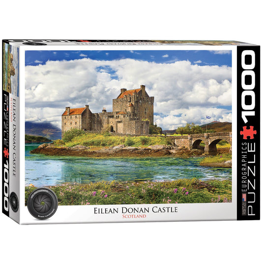 EuroGraphics Eilean Donan Castle puzzle box, sturdy for storage and gifting.