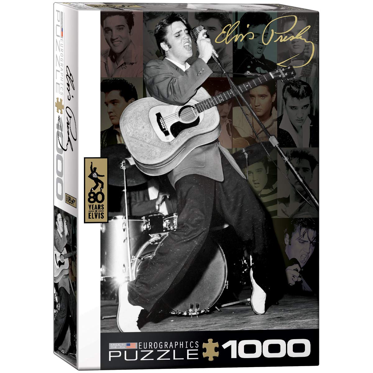 EuroGraphics Elvis Presley Live at the Olympia Theater puzzle cover featuring iconic scene for fans and collectors.