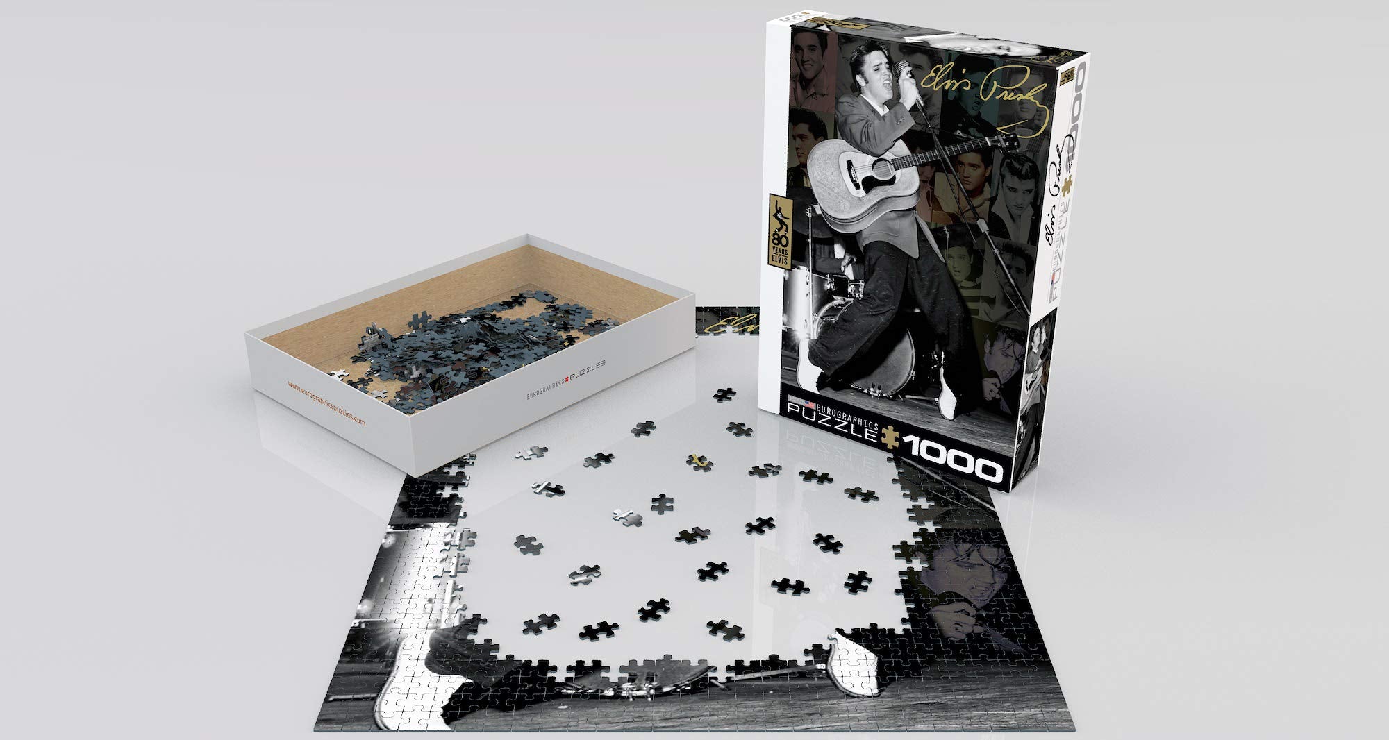 EuroGraphics Elvis Live Olympia Theater puzzle finished size 19.25 by 26.5 inches provides a satisfying large display.