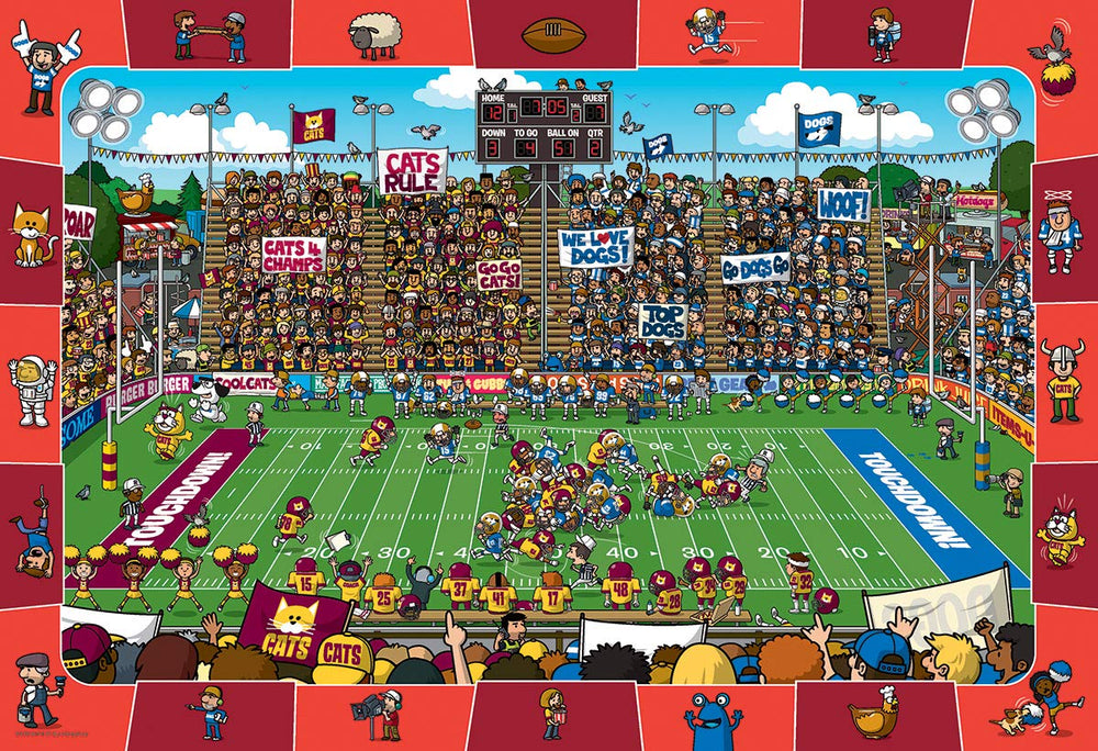 EuroGraphics Football Spot & Find puzzle pieces spread shows a challenging activity boosting focus.