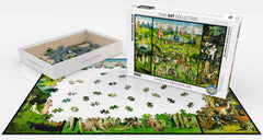 EuroGraphics Garden of Earthly Delights puzzle assembled, finished size ready for display.