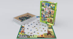 EuroGraphics Golf Around the World finished puzzle displayed for display or family activity.