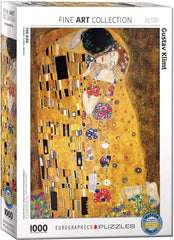 EuroGraphics The Kiss 1000-piece puzzle cover displays vivid colors for mindful assembling.