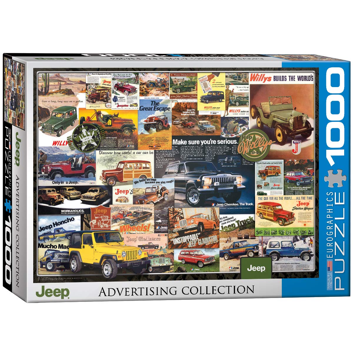 EuroGraphics Jeep Advertising Collection box image shows sturdy packaging for safe storage and gifting.