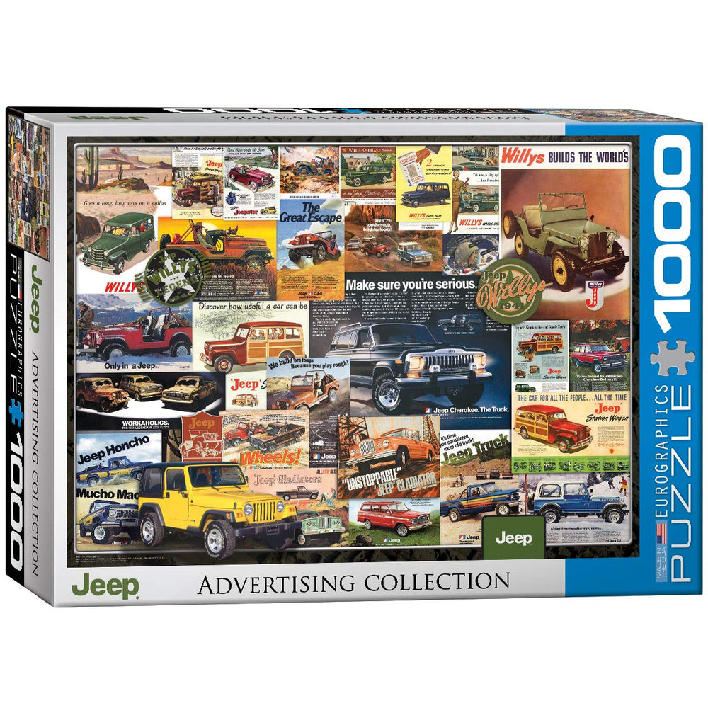 EuroGraphics Jeep Advertising Collection box image shows sturdy packaging for safe storage and gifting.