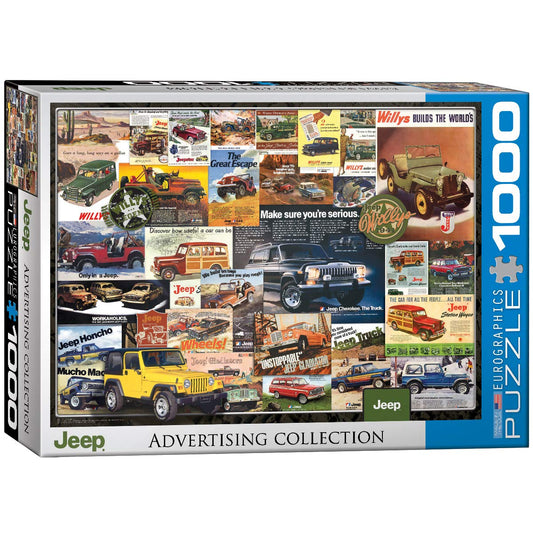 EuroGraphics Jeep Advertising Collection box image shows sturdy packaging for safe storage and gifting.