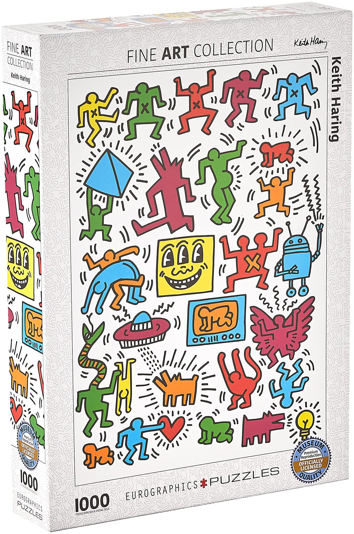 EuroGraphics Keith Haring 1000-piece puzzle box art, appealing to fans of bold street-inspired visuals.