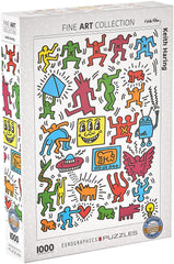 EuroGraphics Keith Haring 1000-piece puzzle box art, appealing to fans of bold street-inspired visuals.