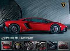 EuroGraphics Lamborghini Aventador 750-4 SV puzzle pieces image, strong pieces that fit together smoothly.