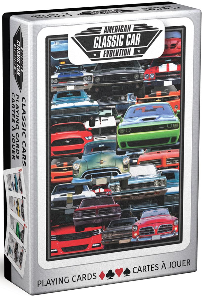 EuroGraphics Playng Muscle Cards featuring 1968 Ford Mustang GT Cobra Jet, collectible artwork for display and nostalgic gaming.