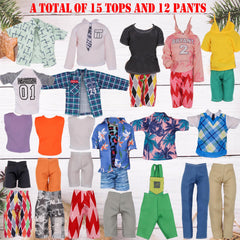 EuTengHao 44Pcs pants set for 12-inch boy dolls offers versatile outfits