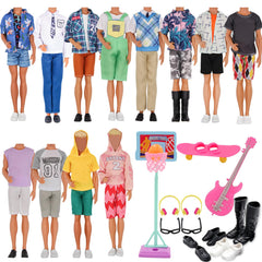EuTengHao 44Pcs shirt set for 12-inch boy dolls encourages role play