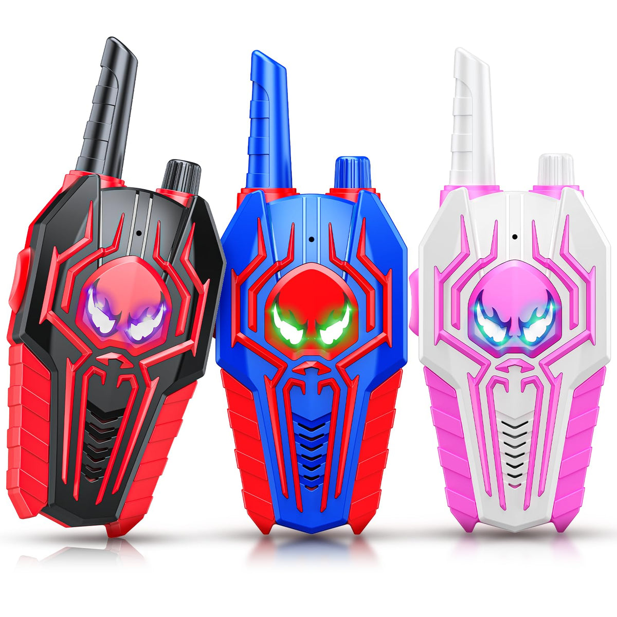 Evassal kids walkie talkie front view, compact and easy to hold for small hands.