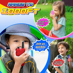 Evassal kids walkie talkie side view, ergonomic grip designed for active play.