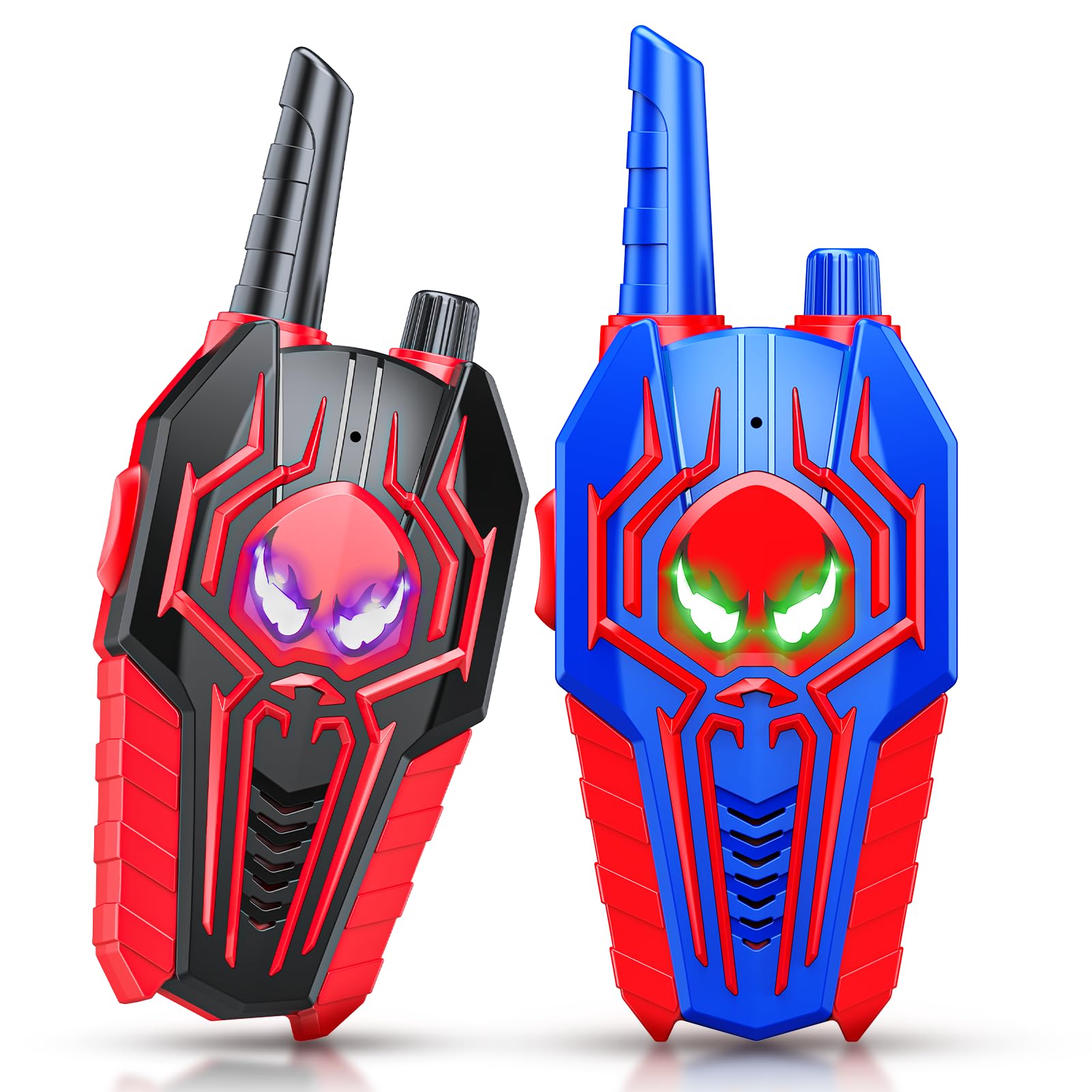 Evassal cool walkie talkies for kids in blue, easy grip for small hands.