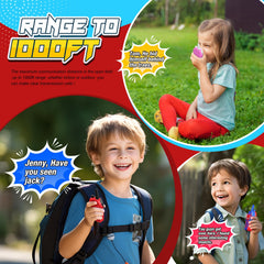 Evassal Kids Walkie Talkies with rechargeable battery for long playtime on the go