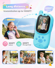 Eveedo video walkie talkie pink in use demonstrates easy sharing