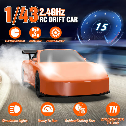 Everbigmai RC drift car 4WD design delivers strong grip on indoor tracks