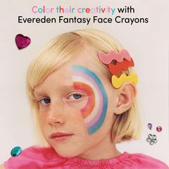 Close-up texture of Evereden Fantasy Face Crayon Gold Shimmer showing creamy glide