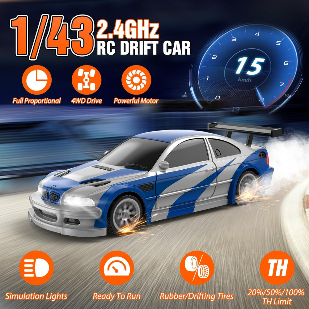 Everbigmai RC drift car 4WD system delivers strong grip on varied tracks