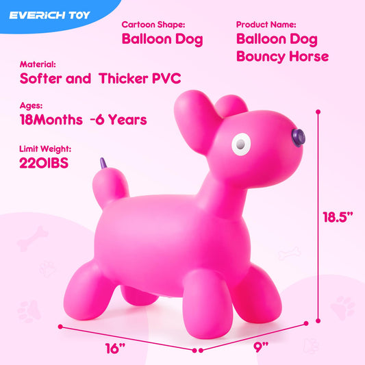 Everich Toy balloon dog hopper pink ideal for indoor outdoor fun