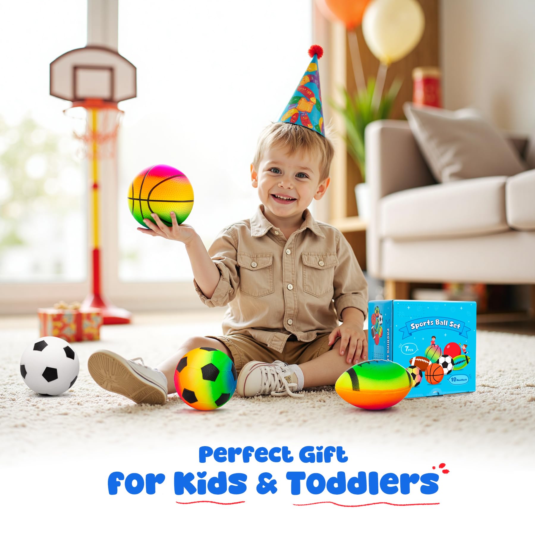 EVERICH TOY kickball sized for toddlers to kick with confidence.