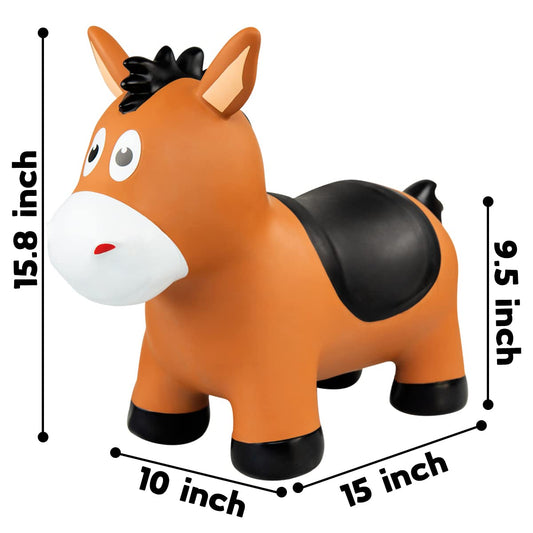 EVERICH TOY bouncy horse with flowing mane, engaging ride-on toy for kids
