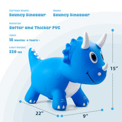 EVERICH TOY Triceratops bounce ride-on action inspires imaginative outdoor play.