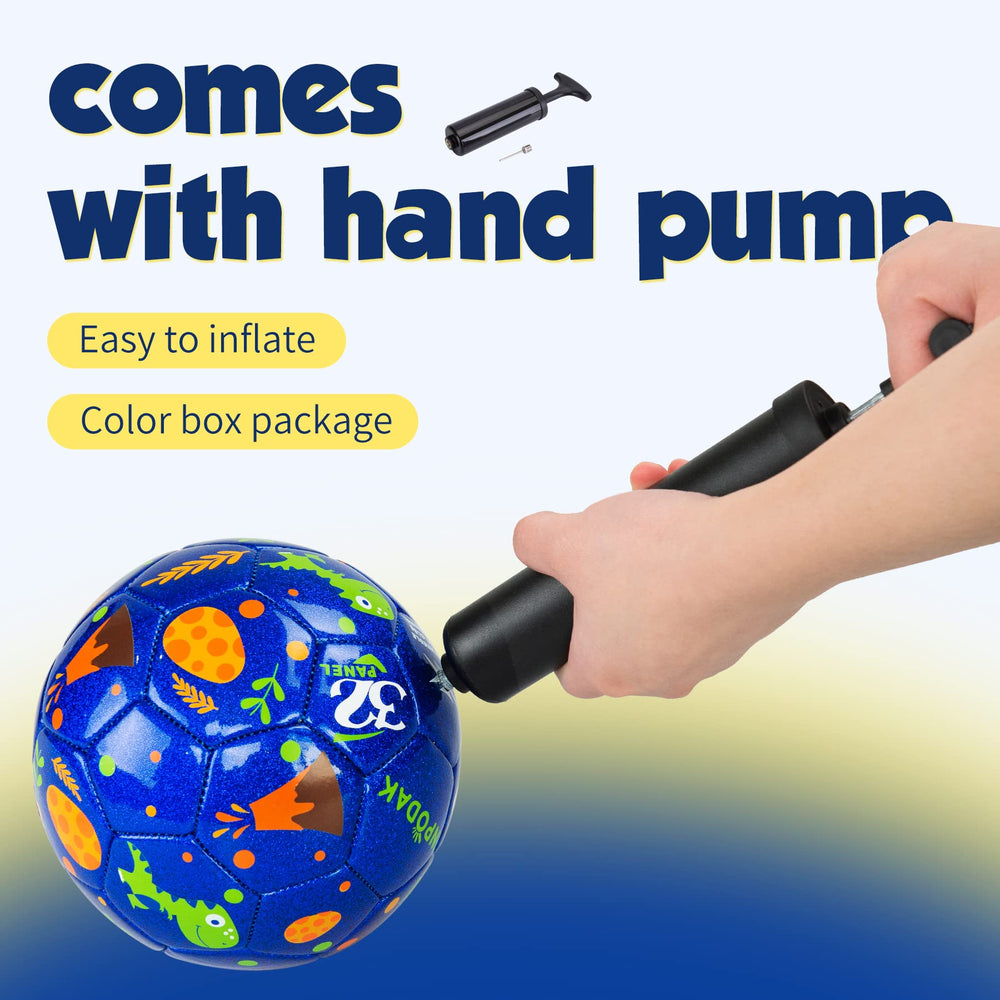Everich Toy compact dinosaur ball showing durable PVC and nylon-wound bladder.