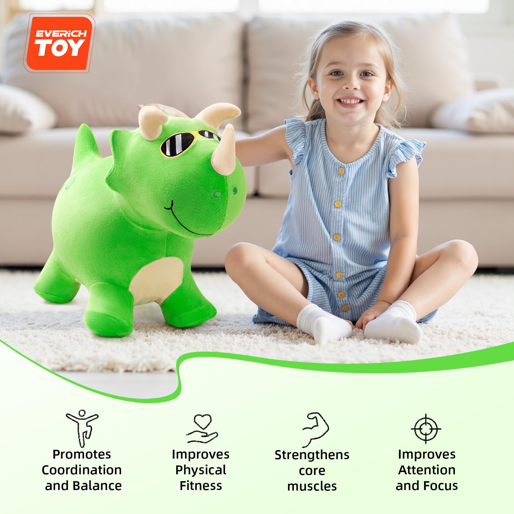 Everich Toy includes a free hand pump for quick inflation.