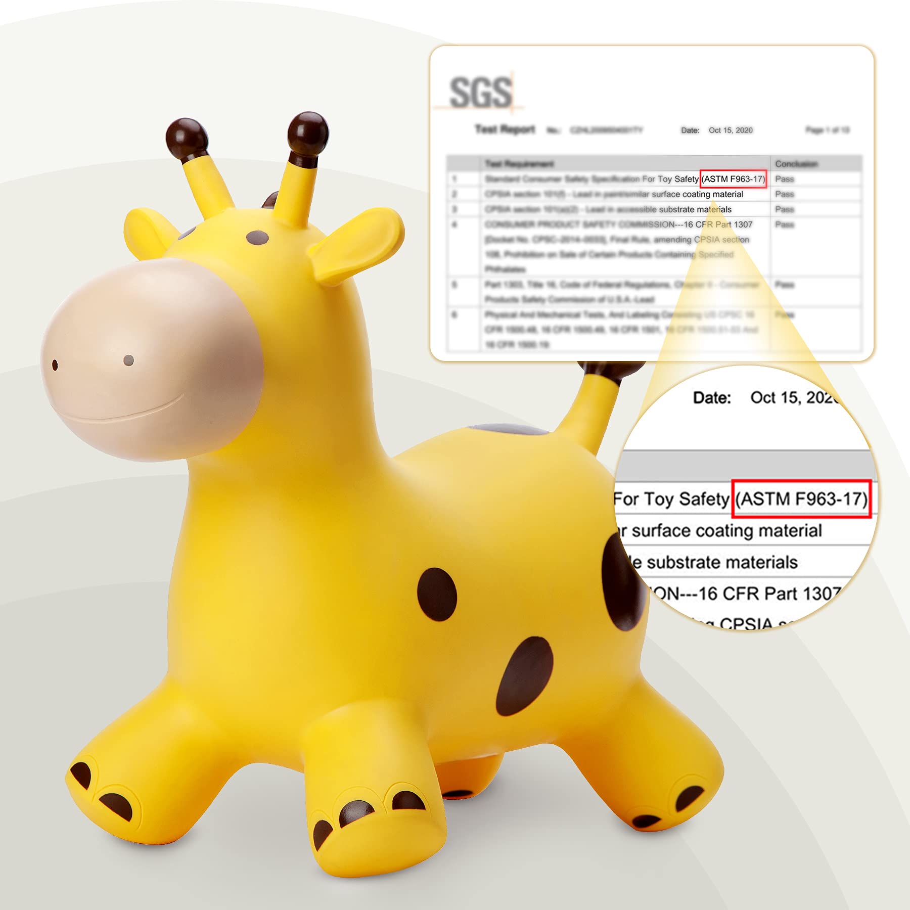 Gift-ready Everich Toy giraffe hopper packaging for birthdays.