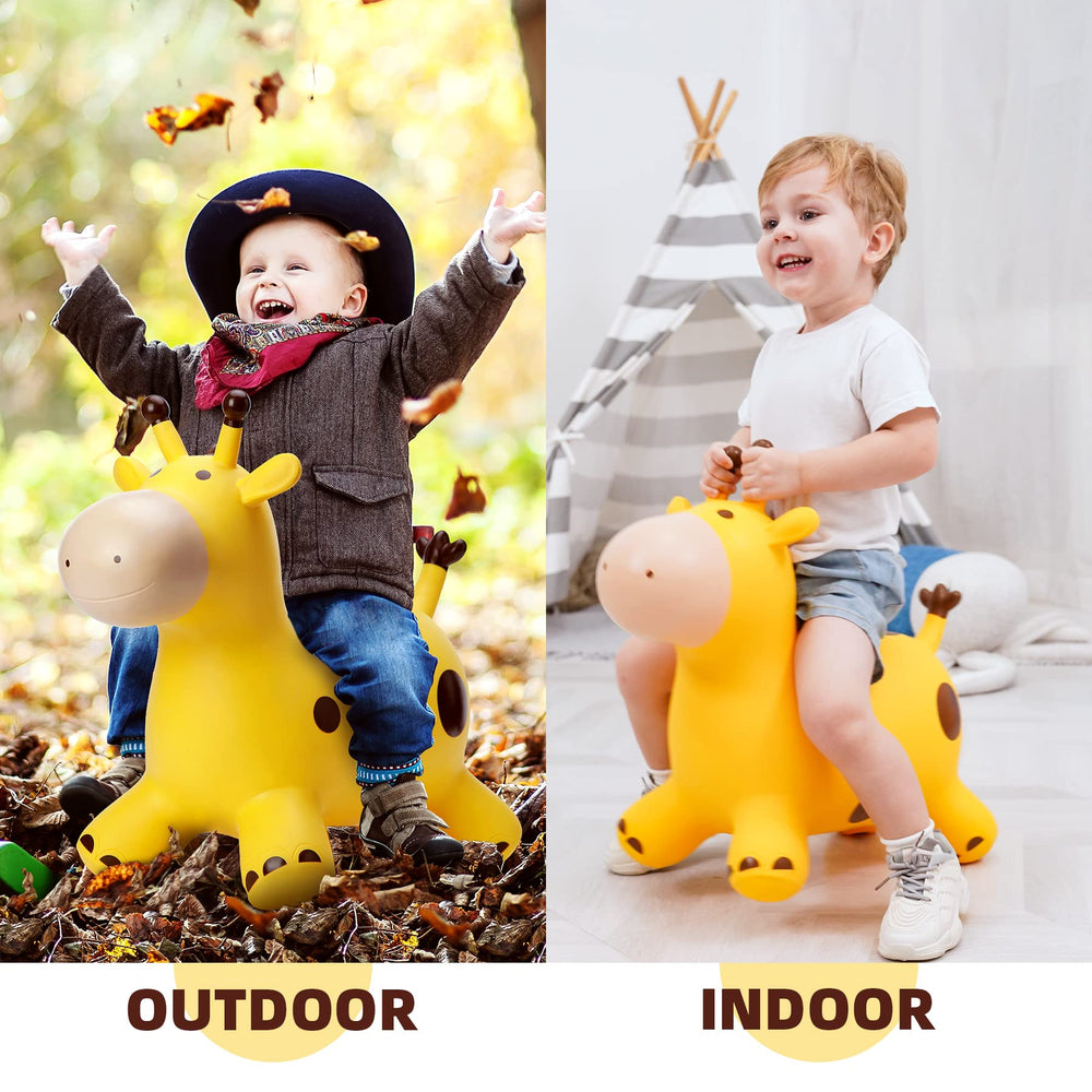 Close-up shows sturdy seams and bounce action.