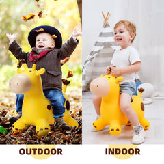 Close-up shows sturdy seams and bounce action.