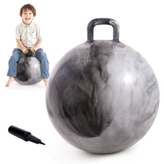 EVERICH TOY hopper ball with grey cloud design for fun, safe 18-inch indoor play.