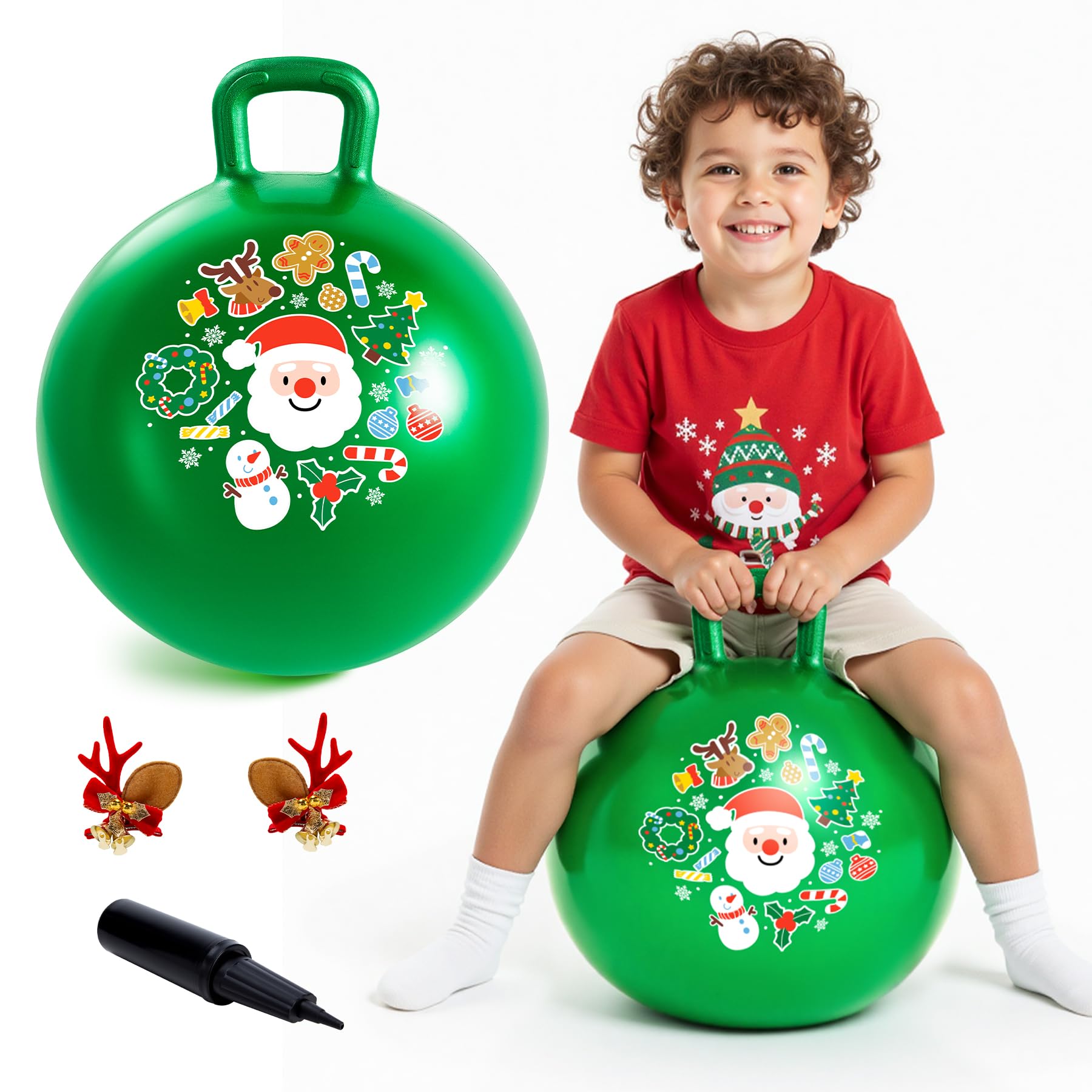 EVERICH TOY hopper ball 18in with handle for stable bouncing indoors or outdoors.