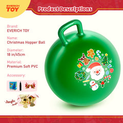 EVERICH TOY hopper ball Christmas print adds festive fun for kids.